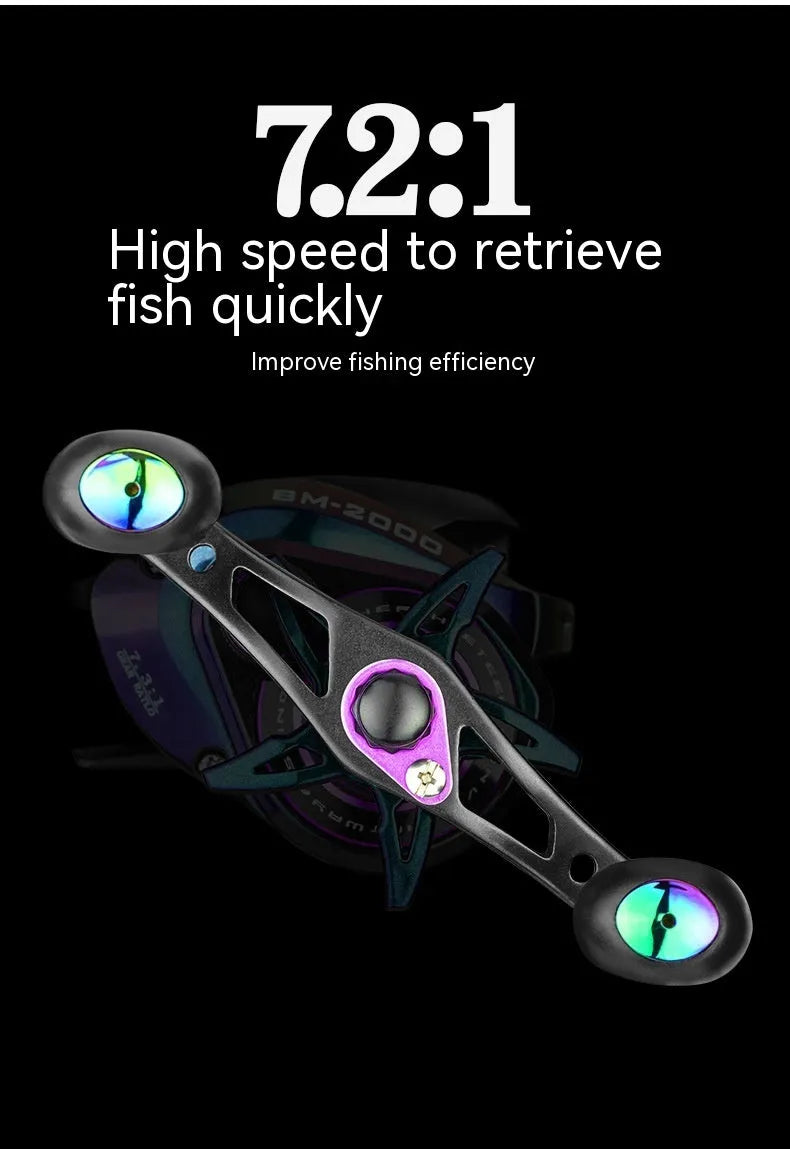 BM2000 fishing reel with water drop design and magnetic brake system