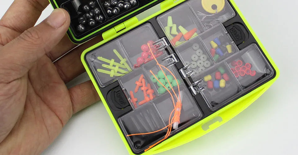 Rock fishing accessories combination suit with 184 pieces of terminal tackle in upgraded box