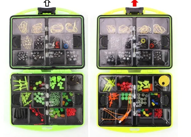 Rock fishing accessories combination suit with 184 pieces of terminal tackle in upgraded box