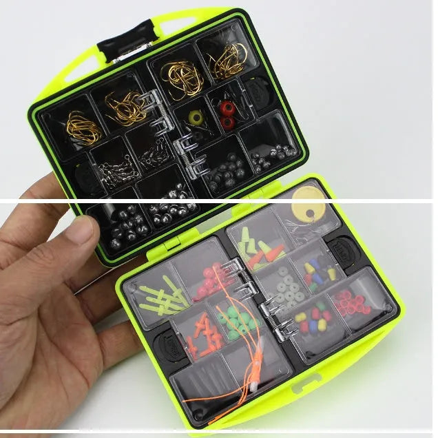 Rock fishing accessories combination suit with 184 pieces of terminal tackle in upgraded box