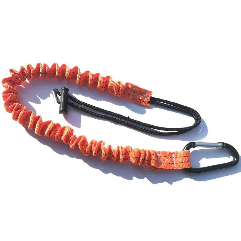 Orange fishing rod elastic safety rope measuring 90cm for preventing rod section separation