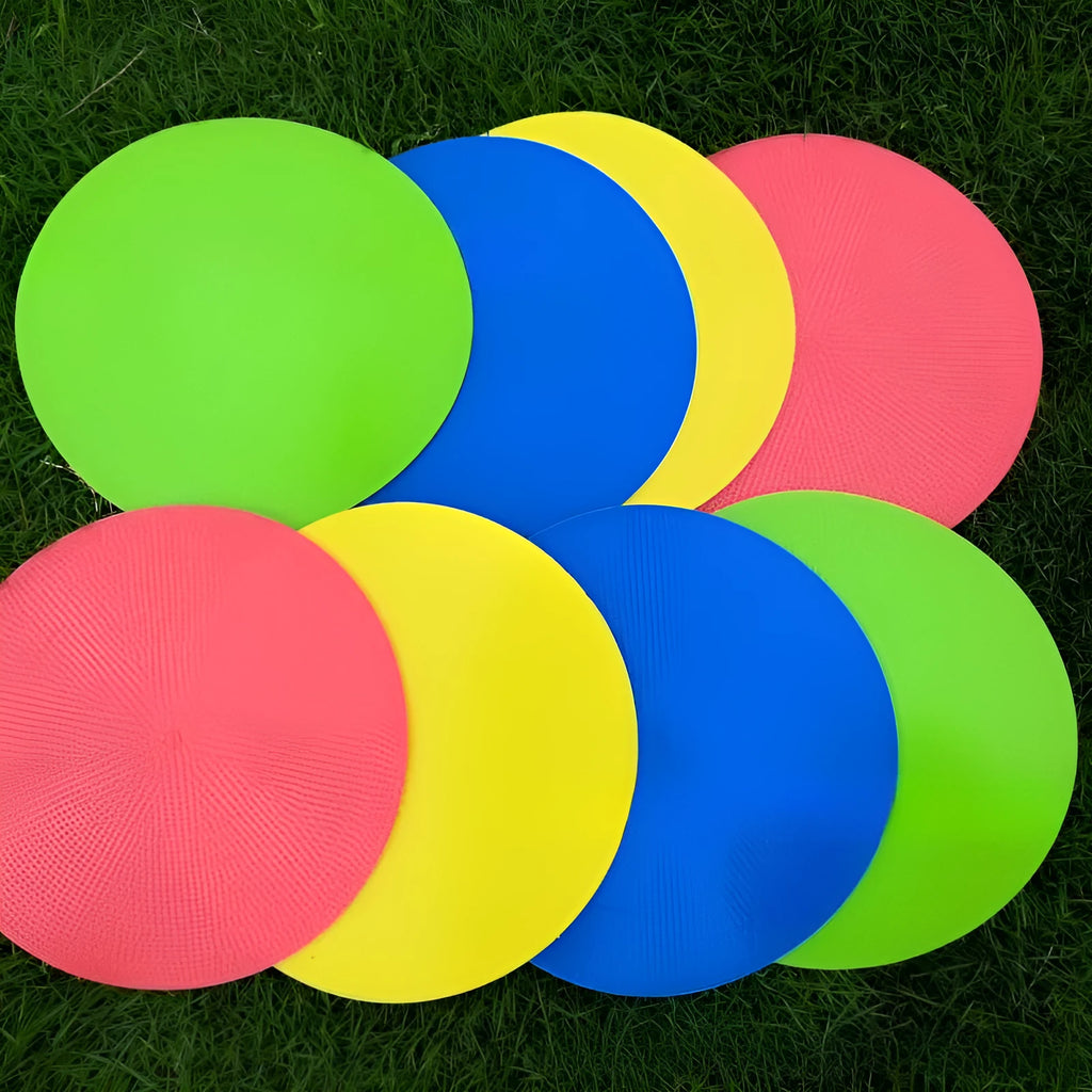 23cm diameter TPE football training marker disc in bright colours for field practice