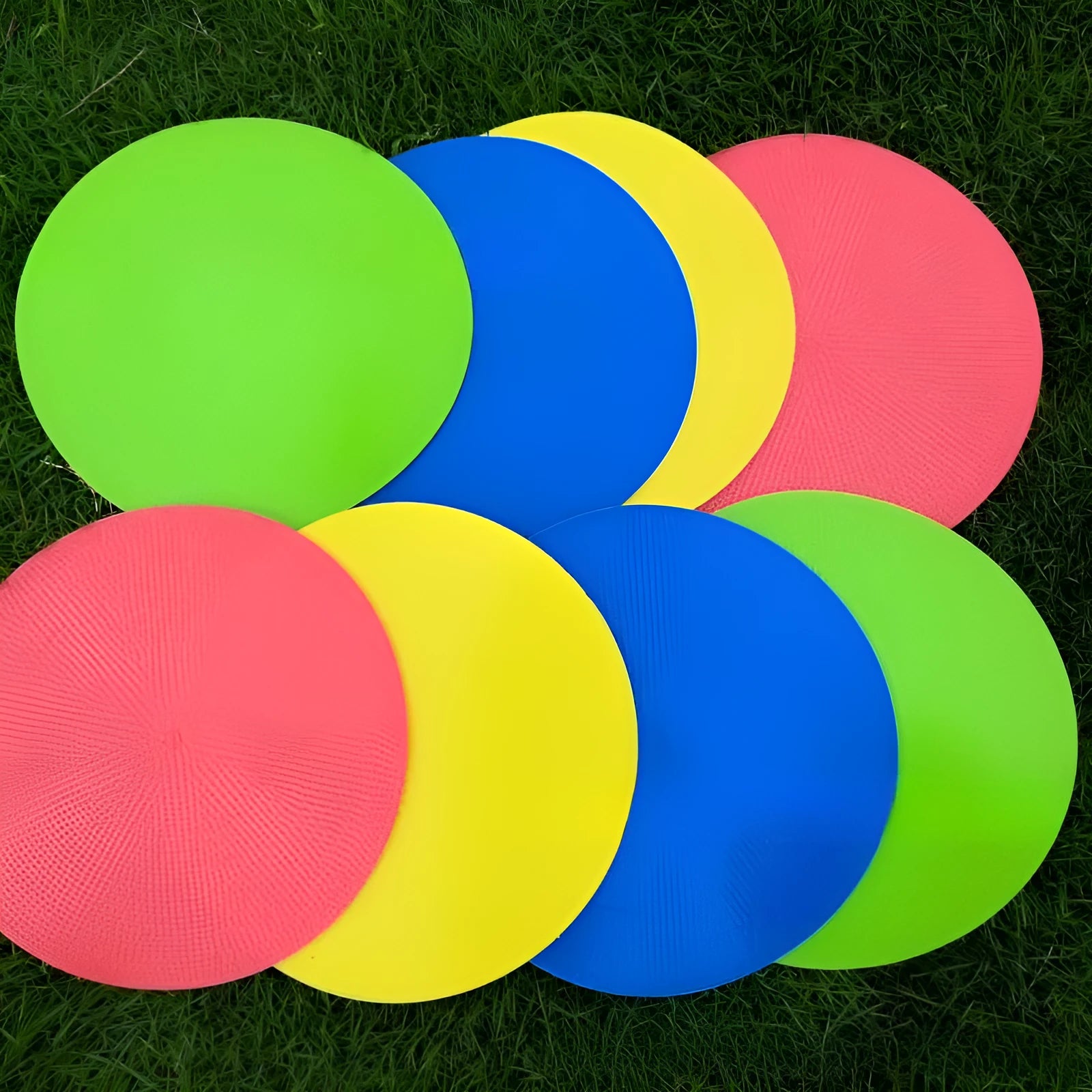 23cm diameter TPE football training marker disc in bright colours for field practice
