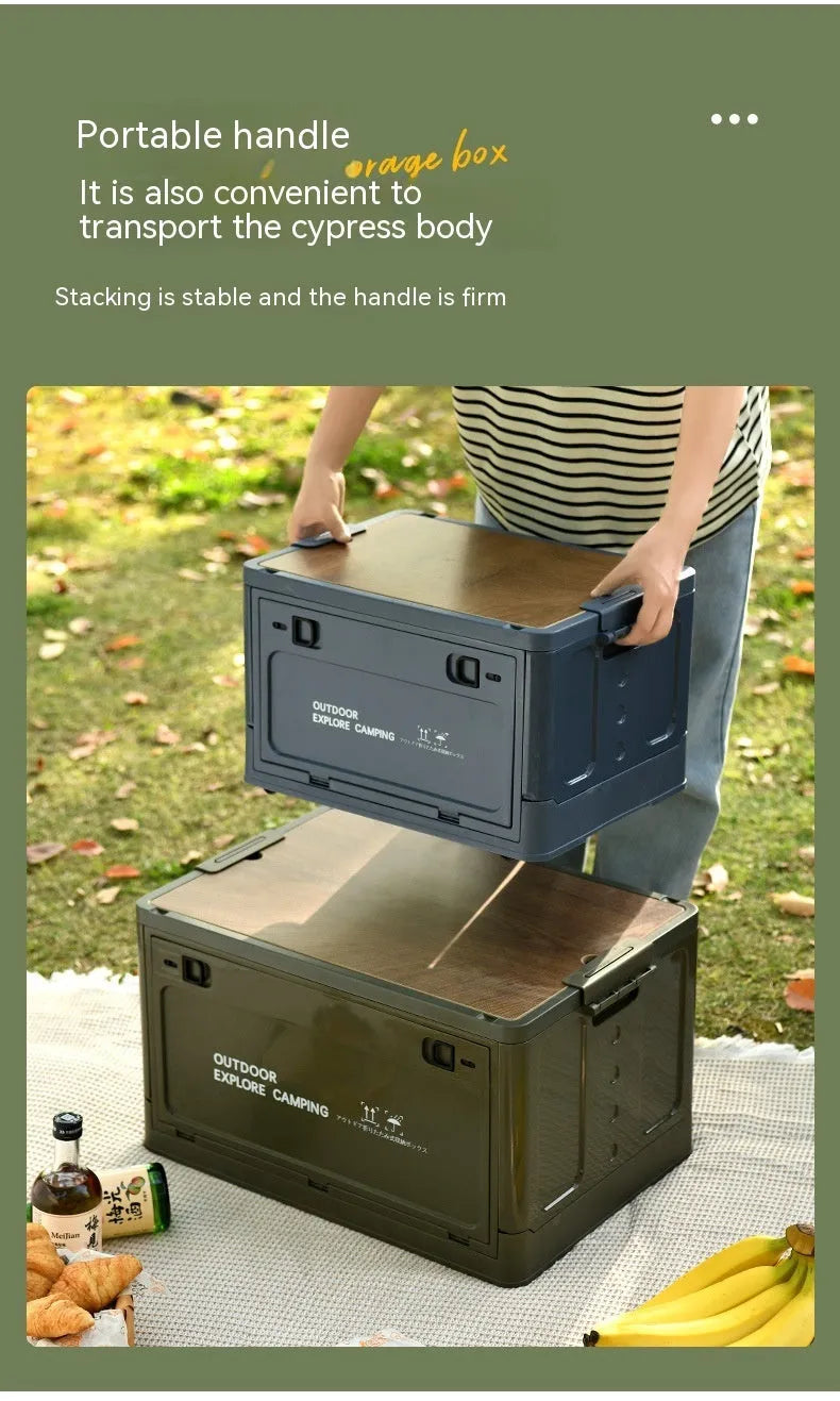 Large white foldable plastic storage box with a 45-litre capacity for household organisation.