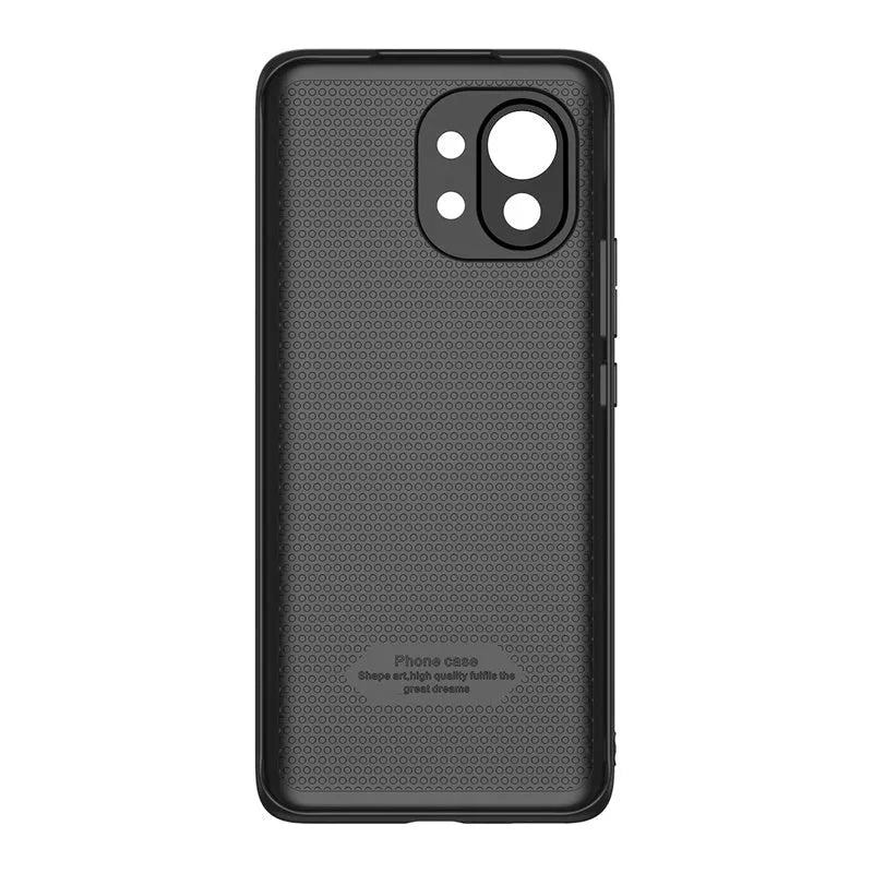 Alloy plain leather phone case for Xiaomi 11 in black and smoky purple colour options
