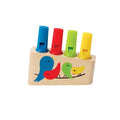 Wooden rainbow pan flute educational toy for baby early music play, beech type, colour box packaging