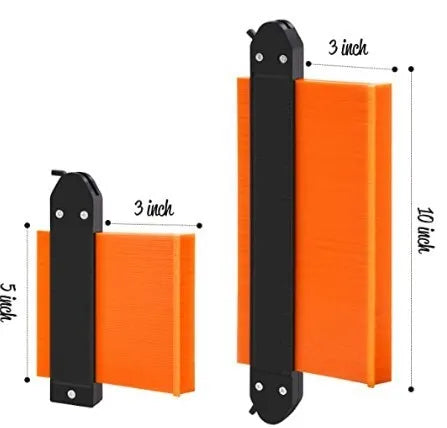 Plastic ABS profile ruler contour gauge with dual metric and inch scale for irregular shape copying