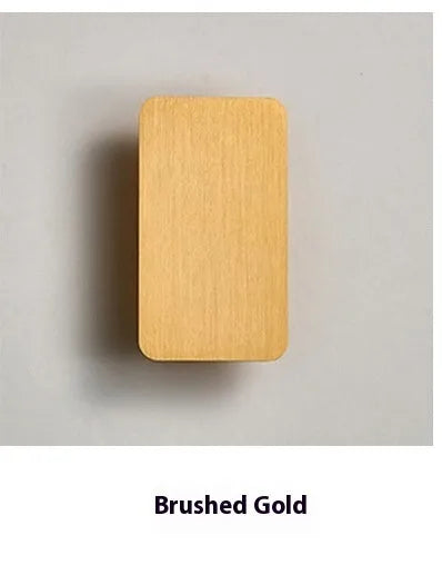 Slim minimalist Nordic-style LED wall lamp mounted on a wall, shown in a choice of colours and sizes.