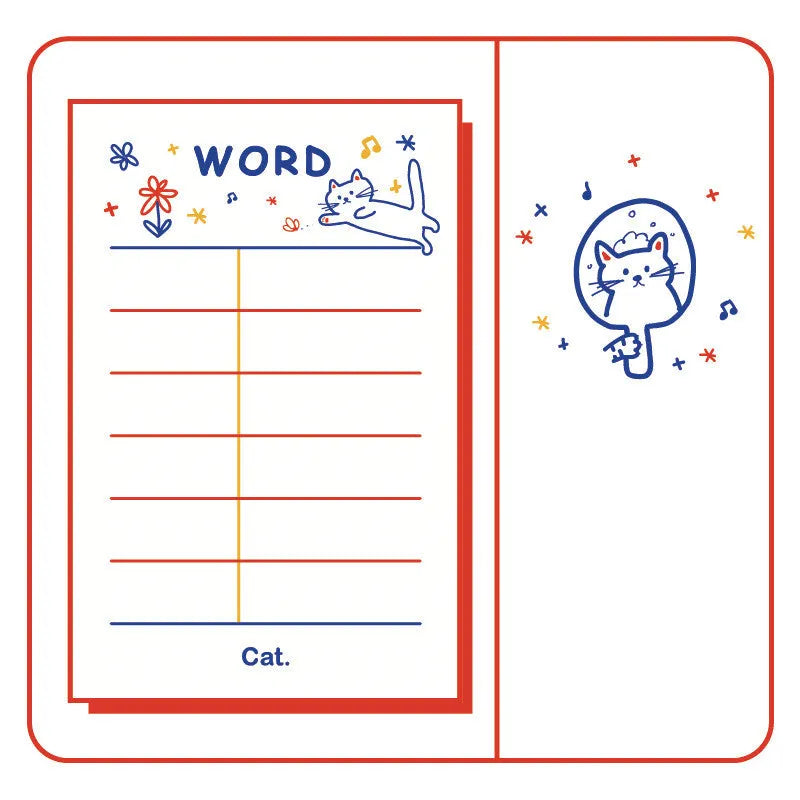 Daily series countdown notes paper planner showing eight design options at 65x100mm size