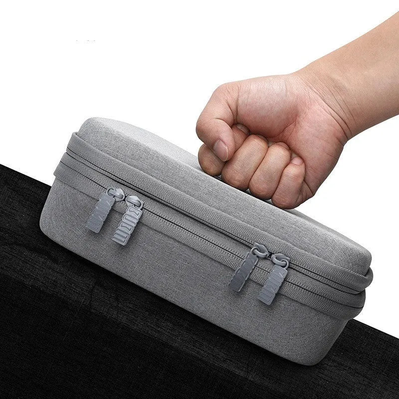 Black and grey EVA digital storage bags showing hand bag shape with carrying handle