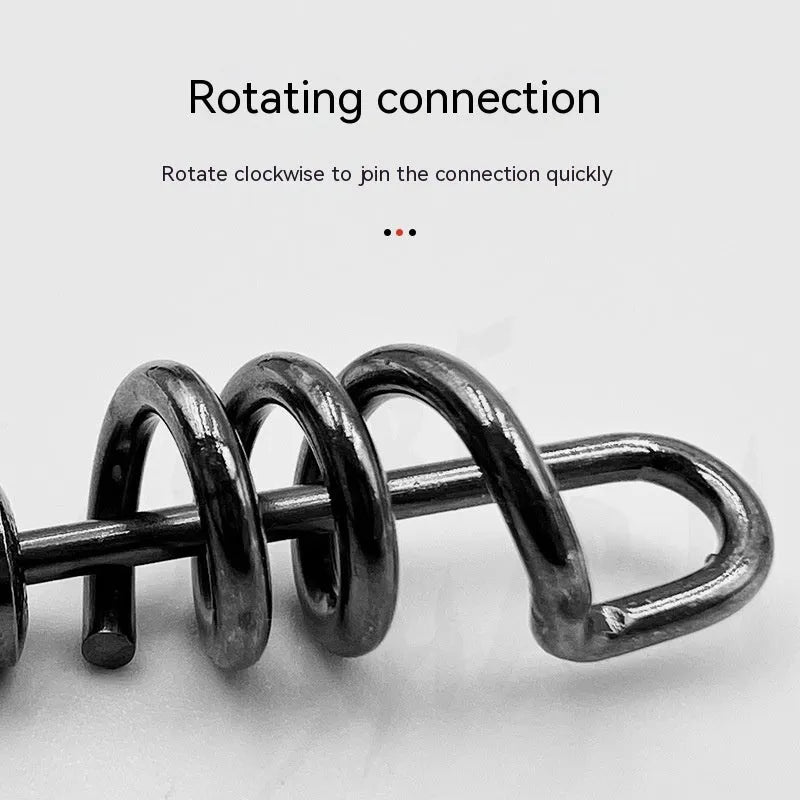 Fishing swivel connector with 8-shaped ring in copper or stainless steel