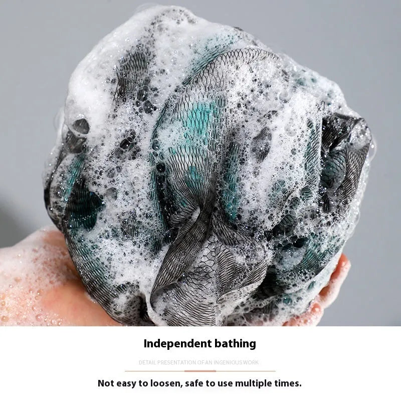 Loofah bath foaming mesh sponge in pink, white, green, blue, purple - 11cm diameter PE sponge for gentle exfoliation