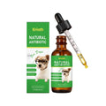 60ml bottle of dog immune health herbal drops with marshmallow root, apple vinegar, and ginger root extracts