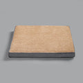 Pet memory foam mat for small medium large dogs in grey colour with removable washable cover on floor