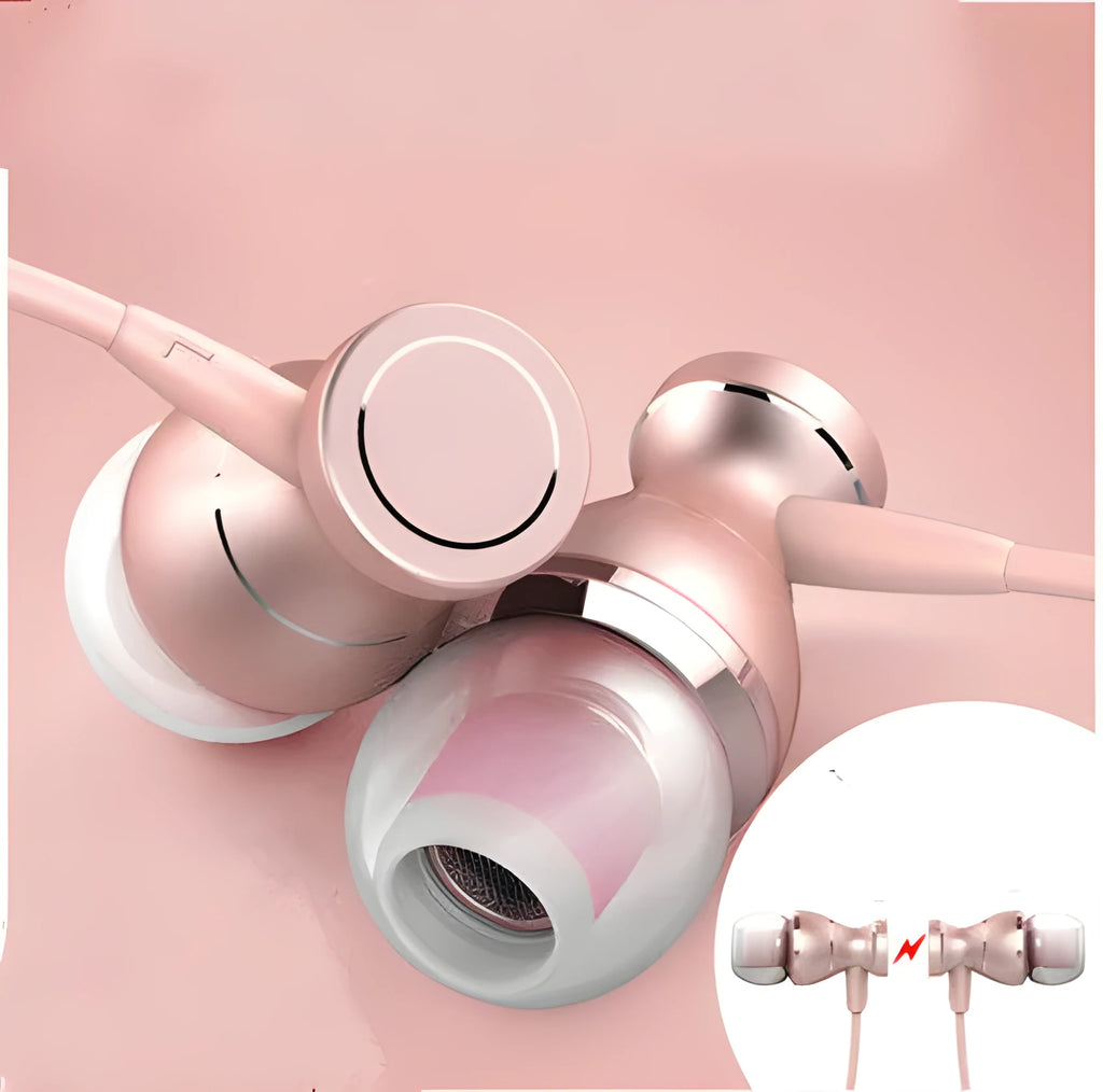 Universal in-ear subwoofer headphones with 3.5mm plug in four colour options