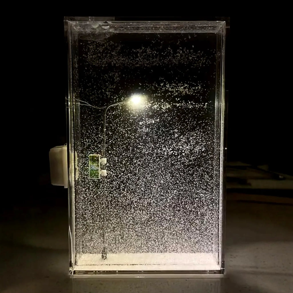 DIY snowy night light kit with snowflake design and Christmas decor elements