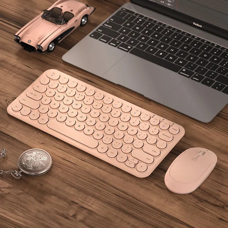 Ultra-thin wireless keyboard and mouse set with USB receiver in white colour option