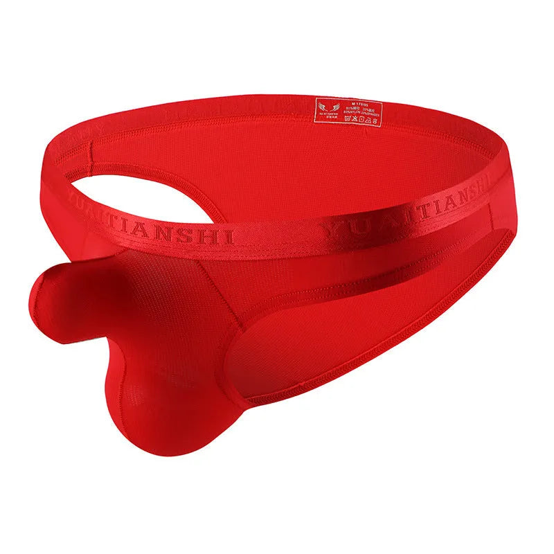 Men's thin solid colour low waist nylon underwear in multiple colour options