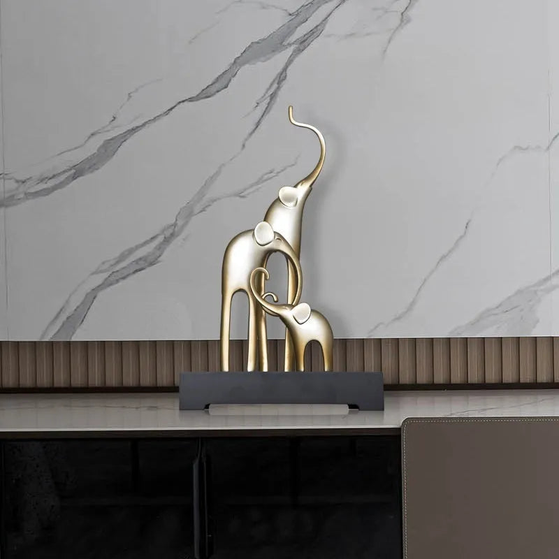 Detailed resin and plastic elephant decorative figurine in a choice of metallic or retro colour finishes.