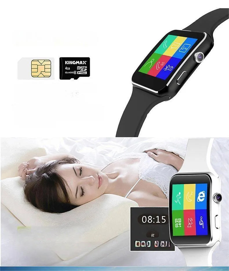 Smartwatch with IPS screen, telephone and music controls, TPU strap, white colour