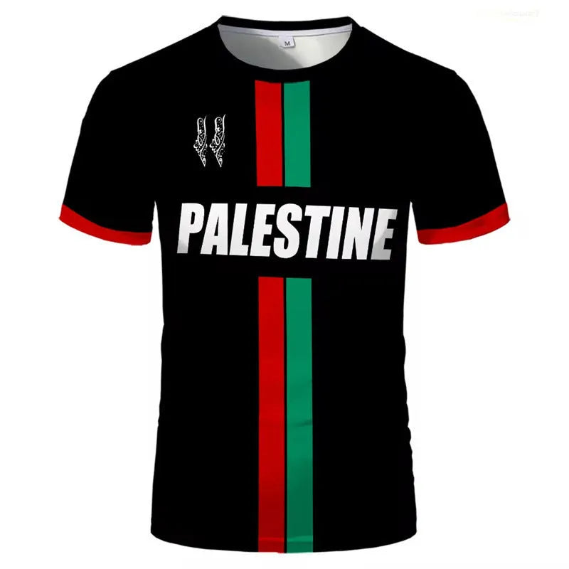 3D printed football T-shirt with stereoscopic pattern design in spandex fabric, available in black or white colour options