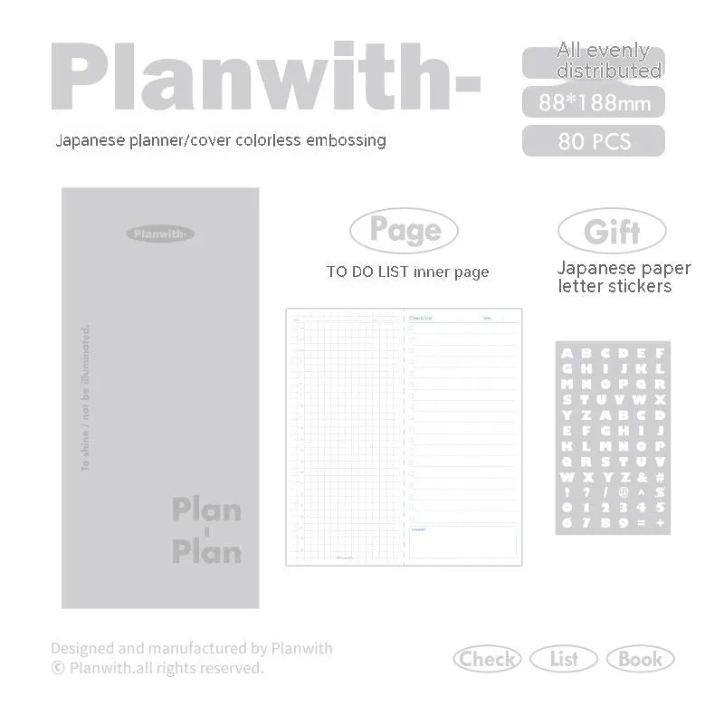 Embossed A5 daily meter notebook showing paper cover and open pages