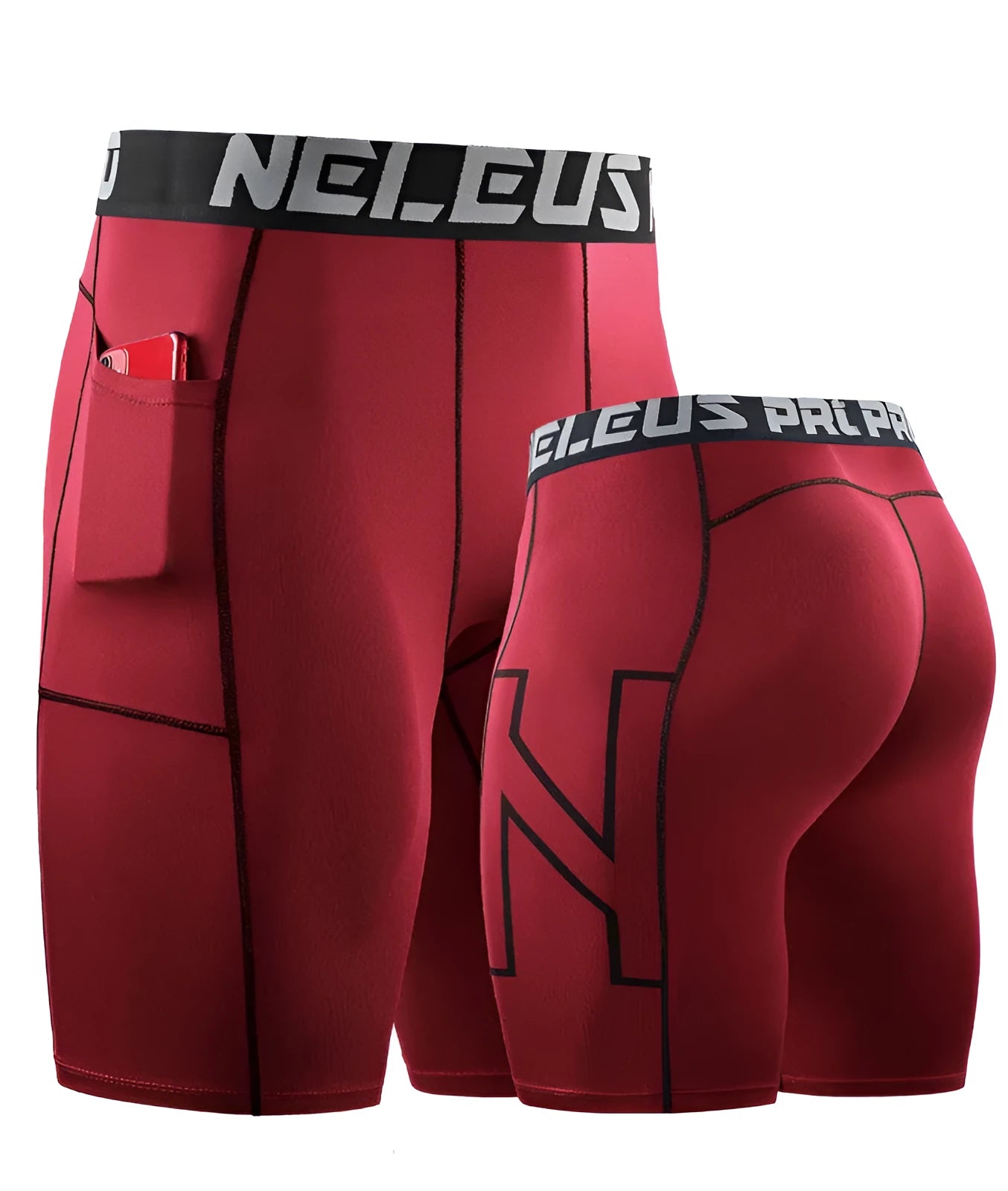 Men's stretch fit milk silk polyester sports shorts for running and fitness in multiple colours.