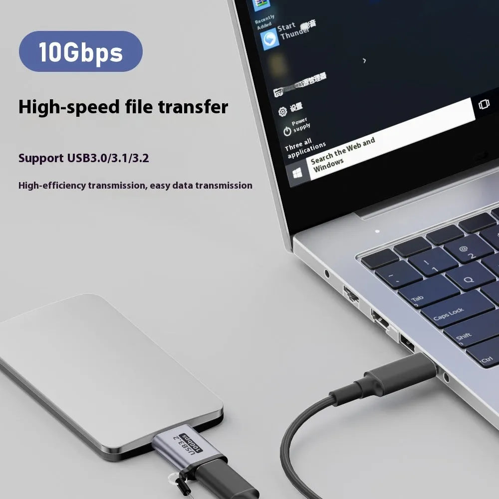 Micro B adapter for data transfer and charging, showing Type C and USB to Micro B connector options