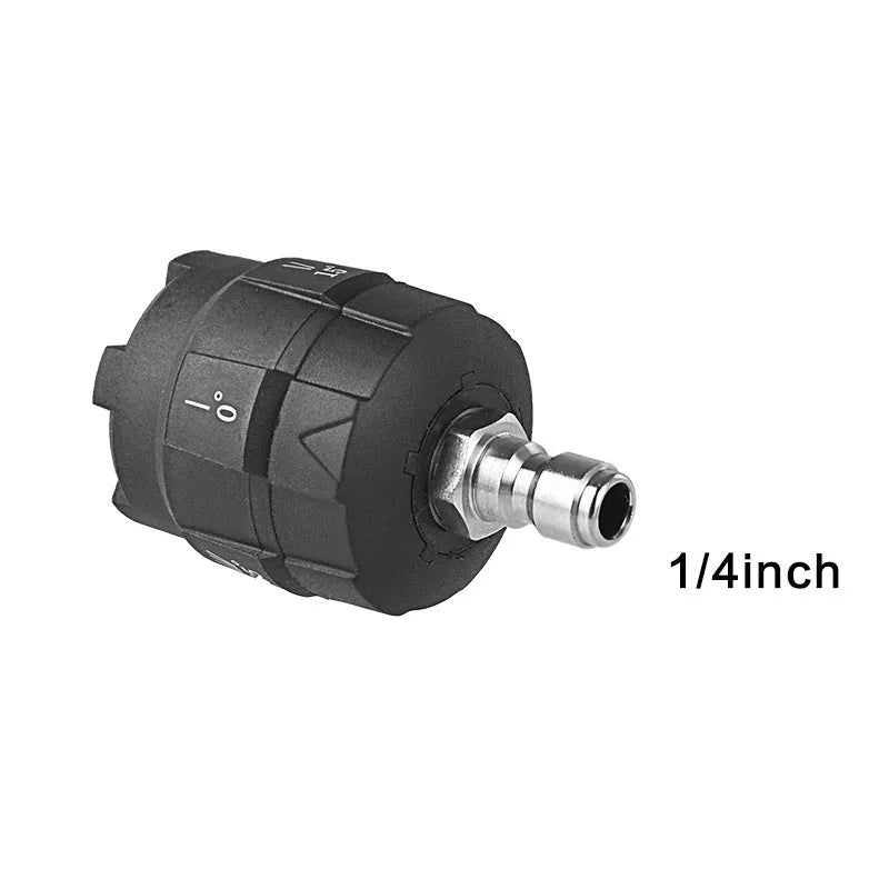 Multi-functional five-in-one high-pressure water gun nozzle with tool-free connection