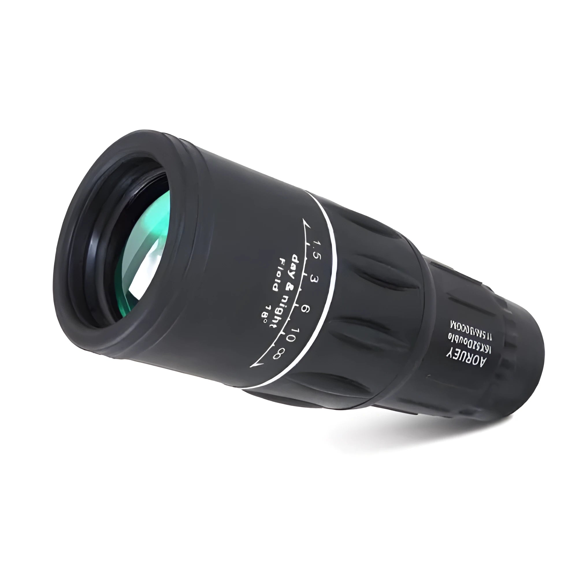 Black 16x52 high-power monocular telescope showing eyepiece and objective lens
