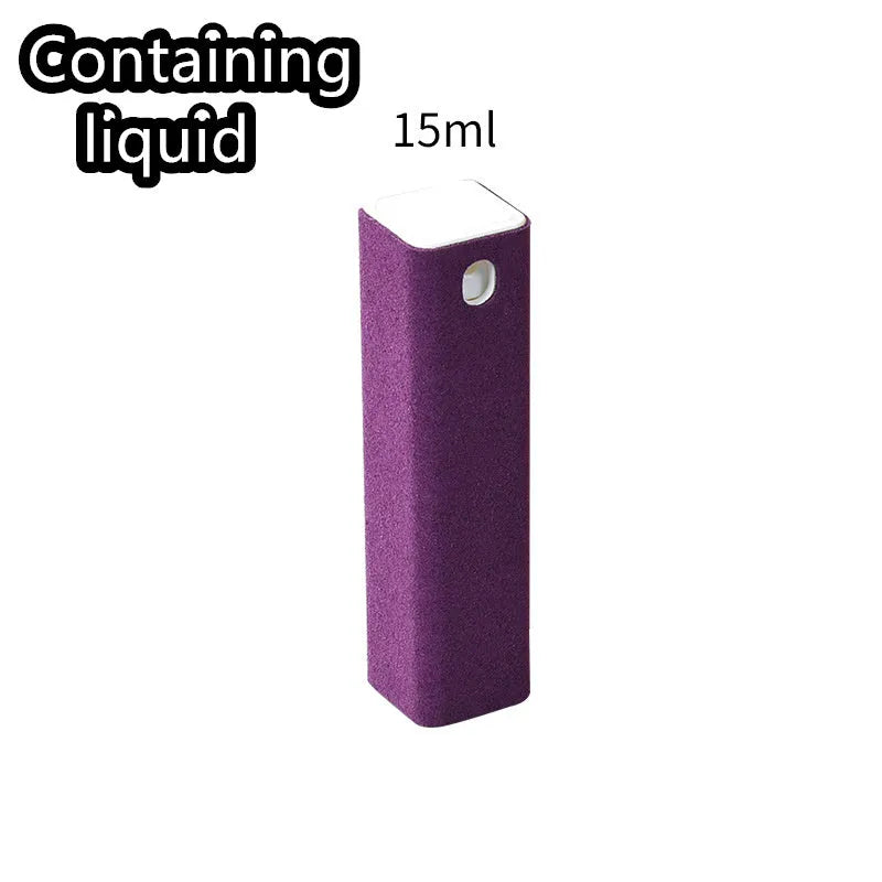 2 in 1 phone screen cleaner spray bottle with fibre fleece pad for tablet computer screen cleaning tool 15ml capacity