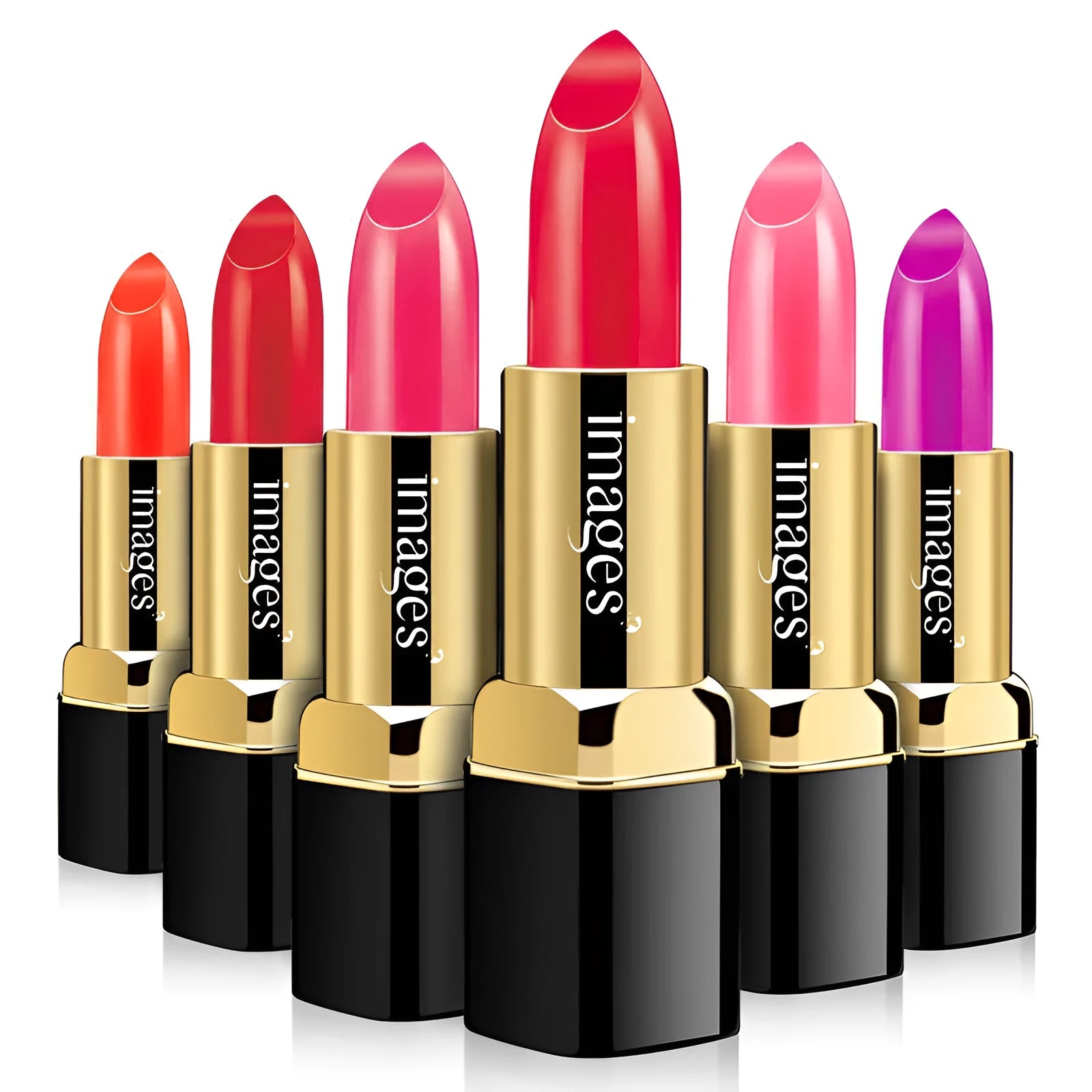 Lipstick lip gloss tube in a range of 10 colours including coral red and barbie pink, 3.8g net weight.