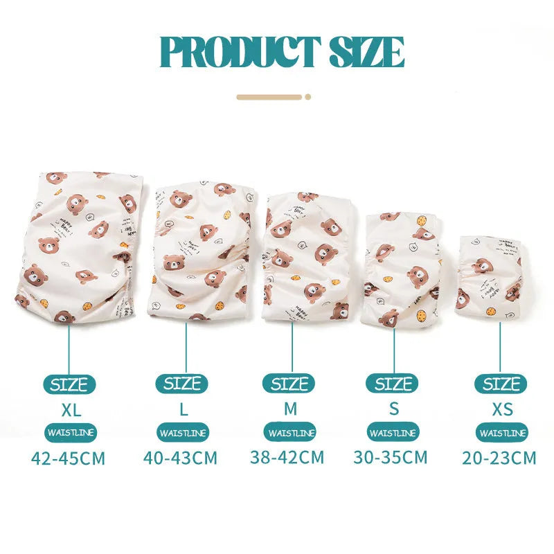 Reusable male dog diaper belly band with cartoon paw print design and elastic waistband