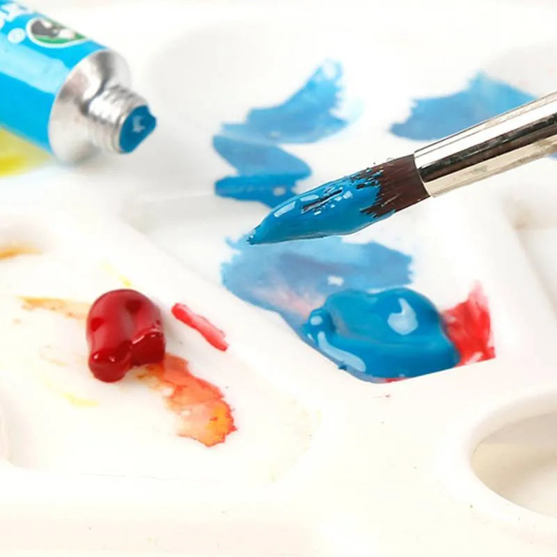 Gouache paint set with multiple tubes showing 12, 18, and 24 colour options for artists