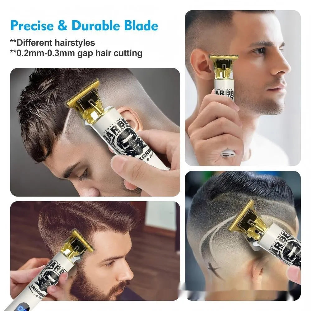 Rechargeable stainless steel cutter head hair clipper with USB charging port