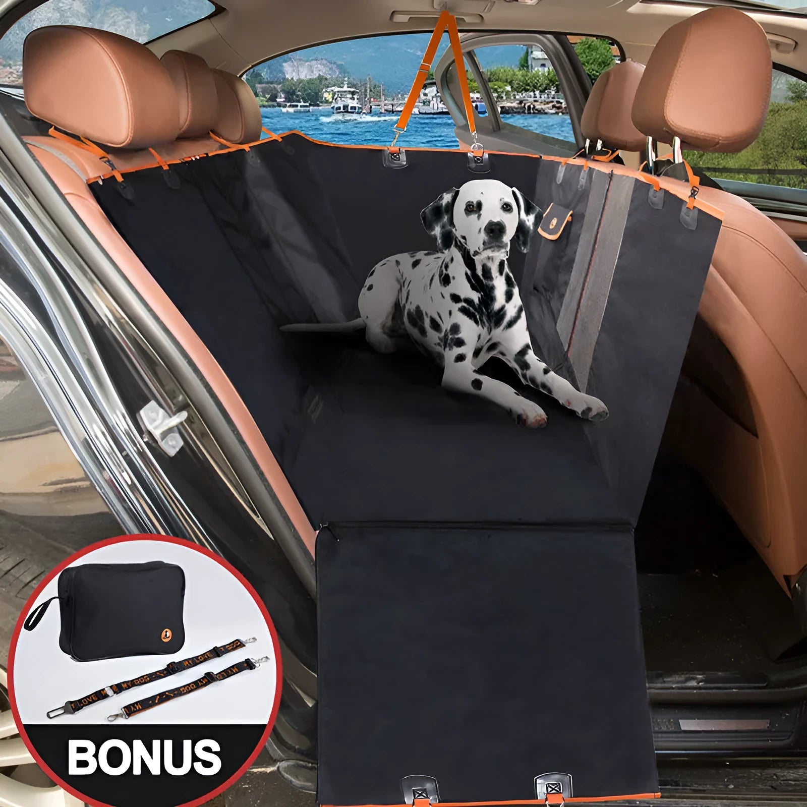 Anti-dirty car pet mat in Oxford cloth black colour 130x148x52cm