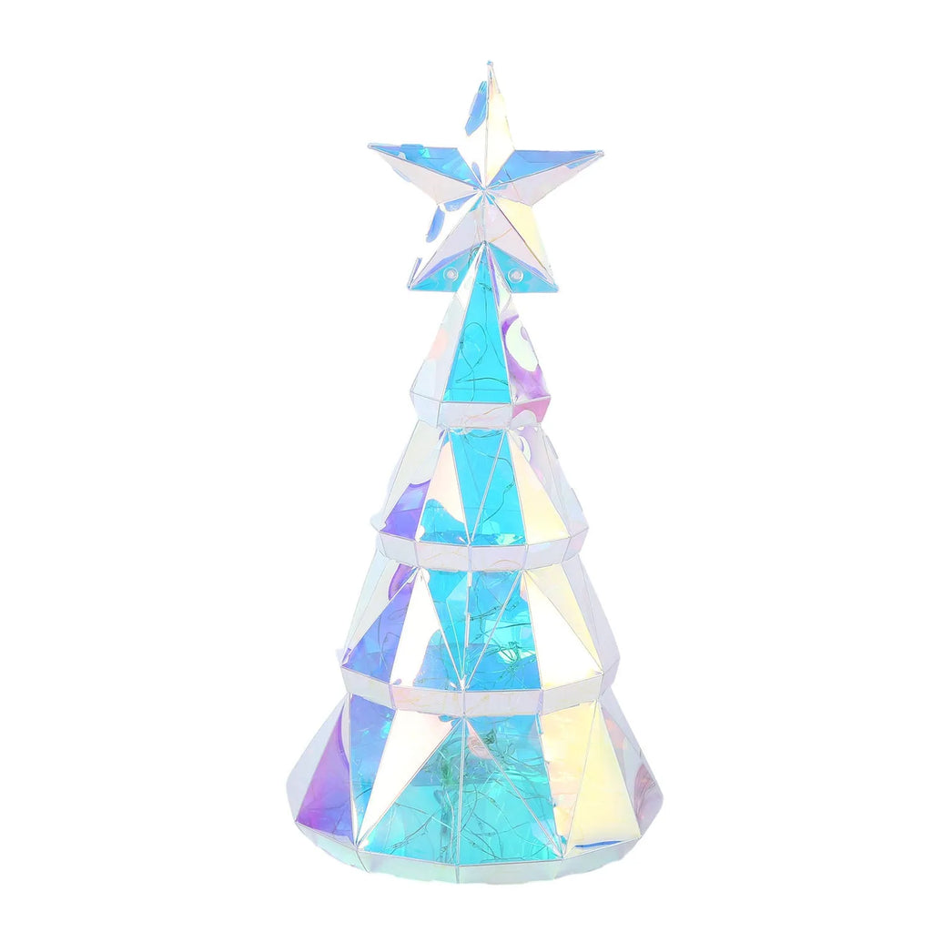 Colourful cartoon luminous Christmas tree decoration with battery-operated lighting