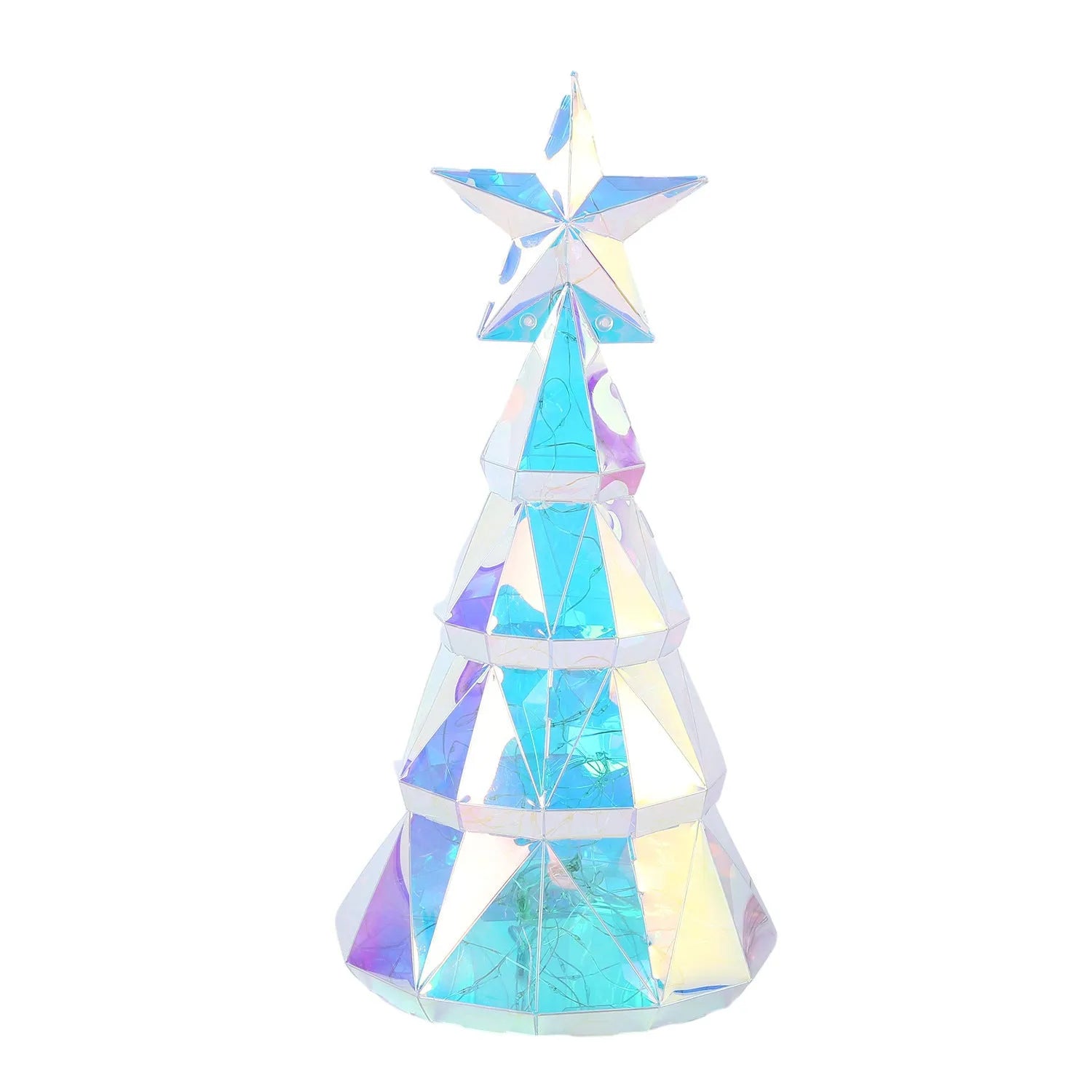 Colourful cartoon luminous Christmas tree decoration with battery-operated lighting