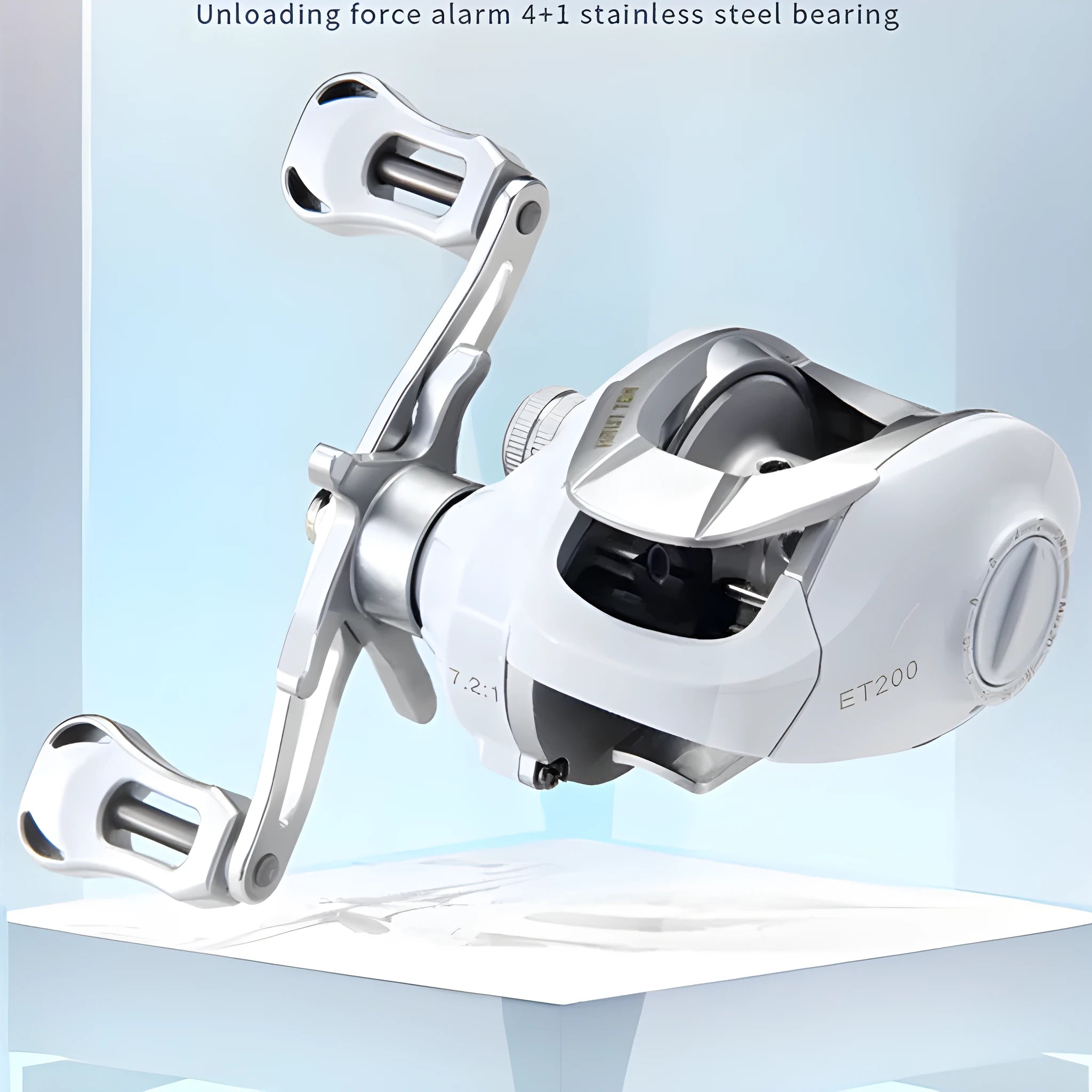 ET Drop Wheel fishing reel in micro bait casting configuration