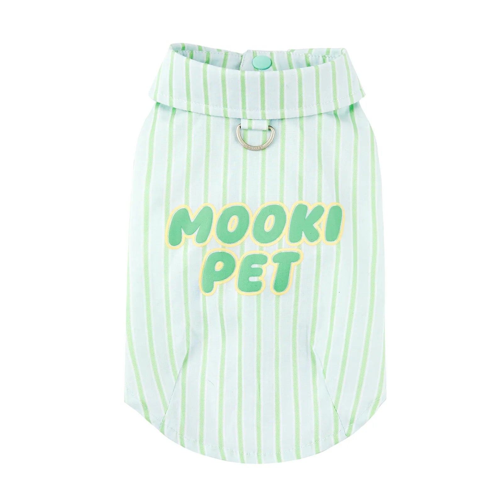 Green thin cotton pet shirt for Teddy Schnauzer, casual dog clothing, multiple sizes available