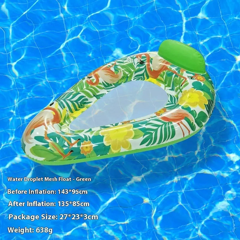PVC inflatable floating row in gradient colour designs for pool or beach use