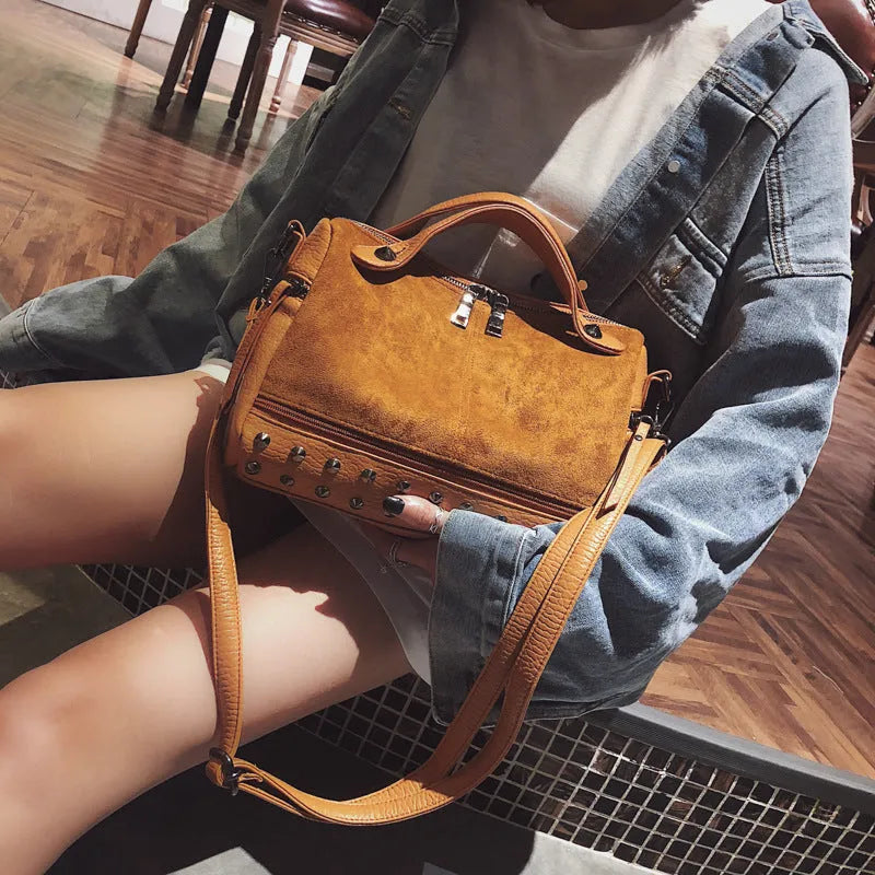 Soft PU leather women's tote shoulder bag with zipper closure in neutral colours