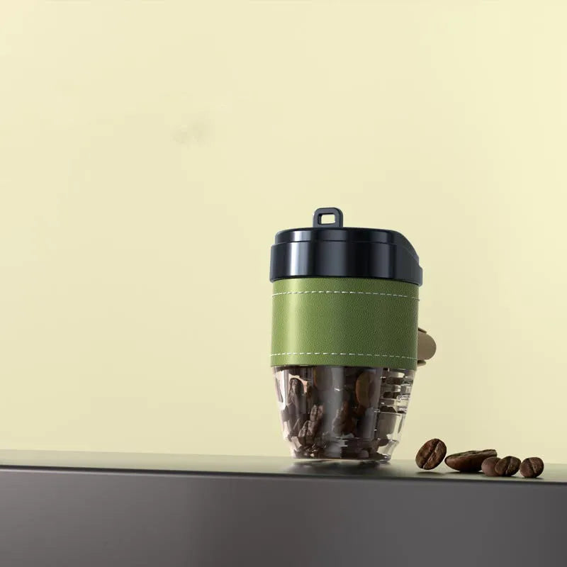 Coffee cup shaped car air freshener with solid coffee bean fragrance in multiple colour options