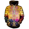 Psychedelic Pineal Metatron hoodie polyester unisex pullover front view