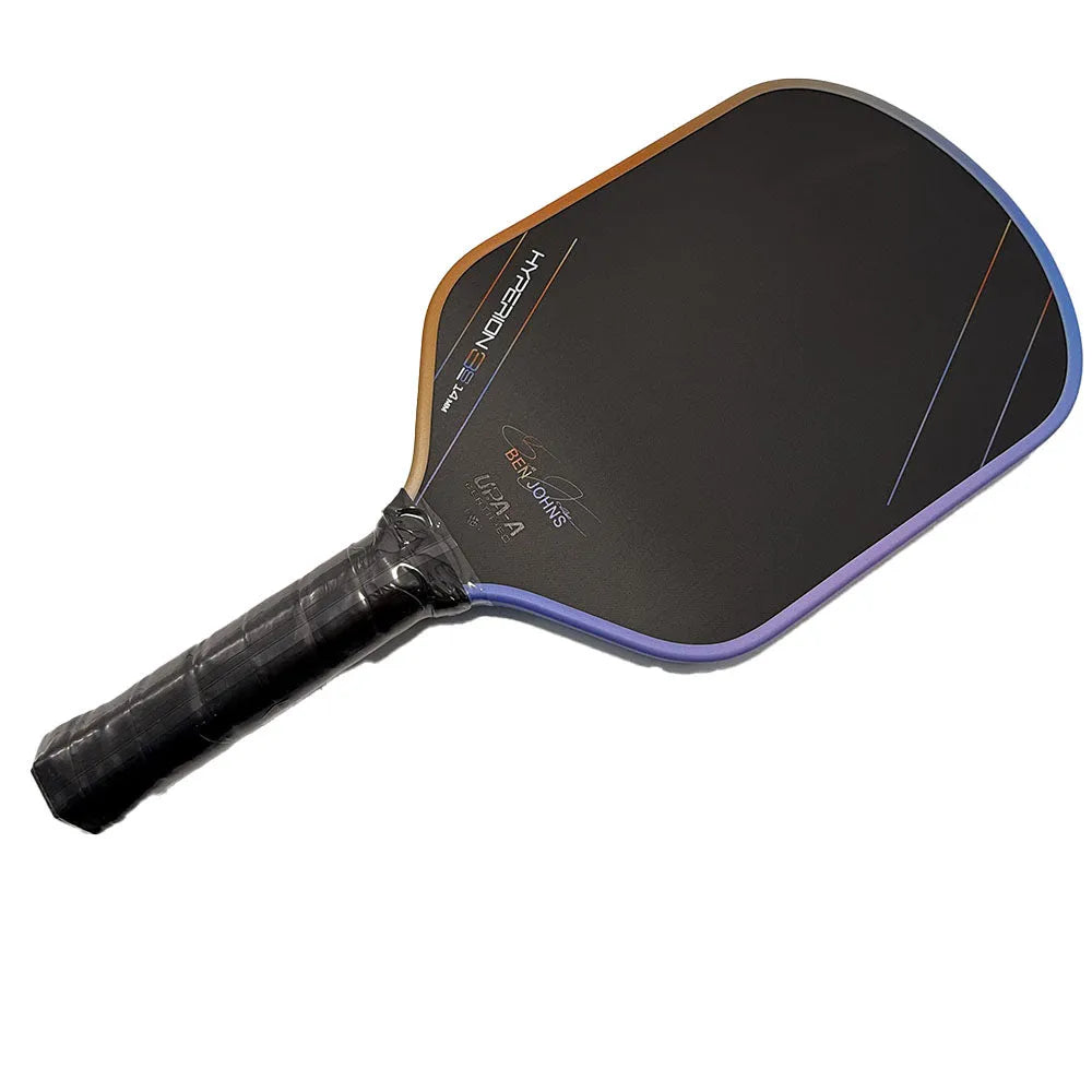 Aurora multicolour Hyperion 3s pickleball racket with carbon fibre face and honeycomb core