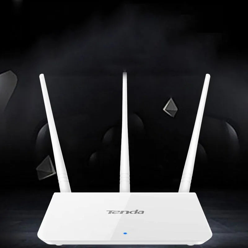 White wireless broadband router with antennas for dual-band 2.4G and 5G WiFi.