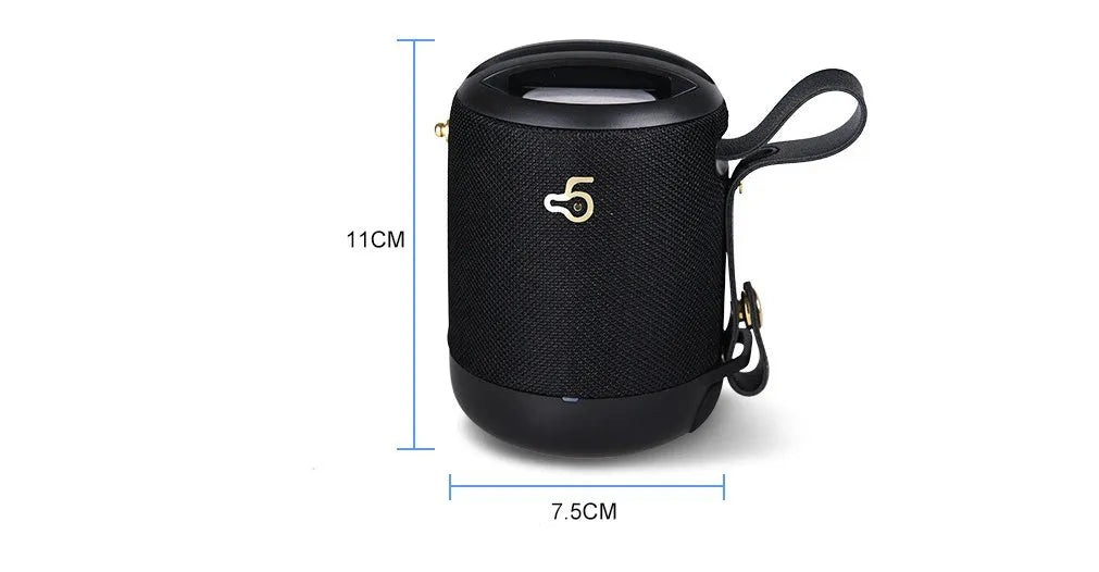 Portable waterproof Bluetooth speaker with subwoofer in black, blue, camouflage, grey or red colours