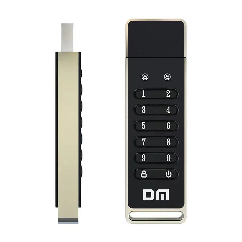 64GB fingerprint encryption USB flash drive with metal casing showing USB 3.0 connector