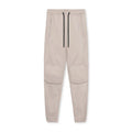 Men's grey ankle-tied running trousers for fitness exercise with quick-dry polyester fabric