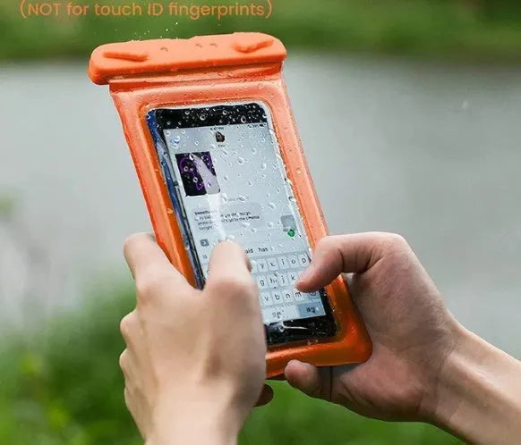 Double airbag mobile phone waterproof bag with 45cm rope in various colours
